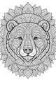 Free Bear Coloring Page - Mandala Forest Guardian Portrait (Printable PDF)