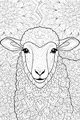 Free Sheep Coloring Page - Swirly Wool and Floral Mandala Background (Printable PDF)