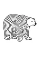 Free Polar Bear Coloring Page - Maze Pattern Arctic Walk (Printable PDF)