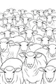 Free Sheep Coloring Page - Flock Facing Forward Together (Printable PDF)