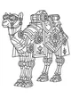 Free Camel Coloring Page - Mechanical Armor and Gears Design (Printable PDF)
