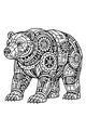 Free Polar Bear Coloring Page - Steampunk Mechanical Gears Design (Printable PDF)