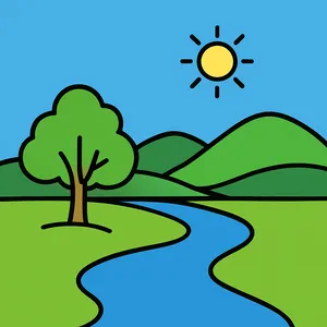 Landscapes & Nature Scenes coloring page category