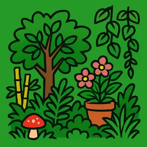 Plants & Trees coloring page category