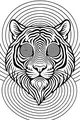 Free Tiger Coloring Page - Magical Stripes and Swirly Eyes (Printable PDF)