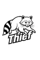 Free Raccoon Coloring Page - Cartoon Thief With Striped Tail (Printable PDF)