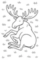 Free Moose Coloring Page - Sleepy Elk in Sunny Meadow (Printable PDF)