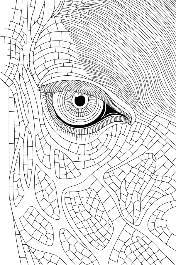Free Giraffe Coloring Page - Close-Up Gentle Giant Face (Printable PDF)
