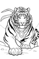 Free Tiger Coloring Page - Fierce Tiger Chief with Medallion (Printable PDF)