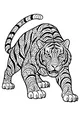 Free Tiger Coloring Page - Swirling Stripes Jungle King (Printable PDF)