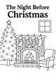 Free Christmas Fireplace Coloring Page - Cozy Night Before Christmas Scene (Printable PDF)