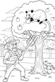 Free Opossum Coloring Page - Cheeky Orchard Thief in Apple Tree (Printable PDF)