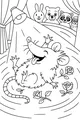 Free Opossum Coloring Page - Woodland Stage Star Under Spotlight (Printable PDF)