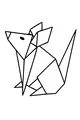 Free Mouse Coloring Page - Cute Origami Geometry Design (Printable PDF)