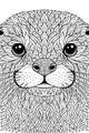 Free Otter Coloring Page - Intricate Leafy Otter Face (Printable PDF)