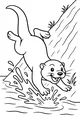 Free Otter Coloring Page - Playful Riverbank Splash (Printable PDF)
