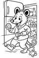 Free Opossum Coloring Page - Pajama Midnight Snack Adventure (Printable PDF)