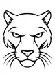 Free Panther Coloring Page - Fierce Jungle Cat Face (Printable PDF)