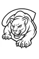 Free Panther Coloring Page - Fierce Crouching Predator (Printable PDF)