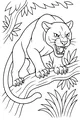 Free Panther Coloring Page - Fierce Jungle Tree Prowl (Printable PDF)