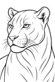 Free Panther Coloring Page - Calm Big Cat Watching the Jungle Path (Printable PDF)