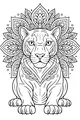 Free Panther Coloring Page - Majestic Wild Cat With Jungle Mandala Flowers (Printable PDF)