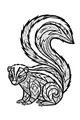 Free Skunk Coloring Page - Patterned Swishy Tail in Nature (Printable PDF)