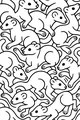 Free Weasel Coloring Page - Playful Weasel Pattern Tangle (Printable PDF)