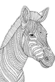 Free Zebra Coloring Page - Smiling Safari Stripes Portrait (Printable PDF)