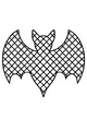 Free Bat Coloring Page - Simple Crisscross Pattern Wings (Printable PDF)