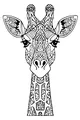 Free Giraffe Coloring Page - Detailed Patterned Giraffe Head (Printable PDF)