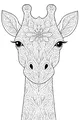 Free Giraffe Coloring Page - Gentle Head With Magical Floral Patterns (Printable PDF)