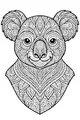 Free Koala Coloring Page - Intricate Mandala Portrait (Printable PDF)