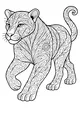 Free Leopard Coloring Page - Swirly Jungle Prowling Scene (Printable PDF)