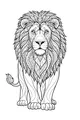 Free Lion Coloring Page - King Leo With Majestic Patterned Mane (Printable PDF)