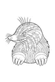 Free Mole Coloring Page - Whiskery Underground Digger (Printable PDF)