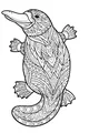 Free Platypus Coloring Page - Patchwork Pond Swimmer (Printable PDF)