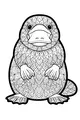 Free Platypus Coloring Page - Detailed Front-Facing Design (Printable PDF)