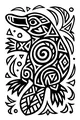 Free Platypus Coloring Page - Tribal Pattern Riverbank Scene (Printable PDF)