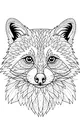 Free Raccoon Coloring Page - Patterned Woodland Portrait (Printable PDF)