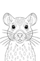 Free Rat Coloring Page - Cute Cartoon Rat with Big Ears and Whiskers (Printable PDF)