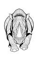 Free Rhinoceros Coloring Page - Dazzling Geometric Patterns (Printable PDF)