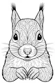 Free Squirrel Coloring Page - Cute Upright Woodland Friend (Printable PDF)