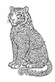 Free Tiger Coloring Page - Majestic Jungle King With Swirling Patterns (Printable PDF)