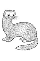 Free Weasel Coloring Page - Big-Eyed Forest Friend (Printable PDF)