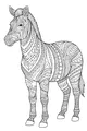 Free Zebra Coloring Page - Swirly Safari Patterns (Printable PDF)