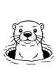 Free Otter Coloring Page - Curious Pup Peeking From Burrow (Printable PDF)