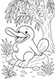 Free Platypus Coloring Page - Mister Platypus With Koala Friends (Printable PDF)