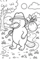 Free Platypus Coloring Page - Adventurous Platypus On A Sunny Forest Path (Printable PDF)