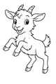 Free Goat Kid Coloring Page - Playful Jumping Barnyard Friend (Printable PDF)